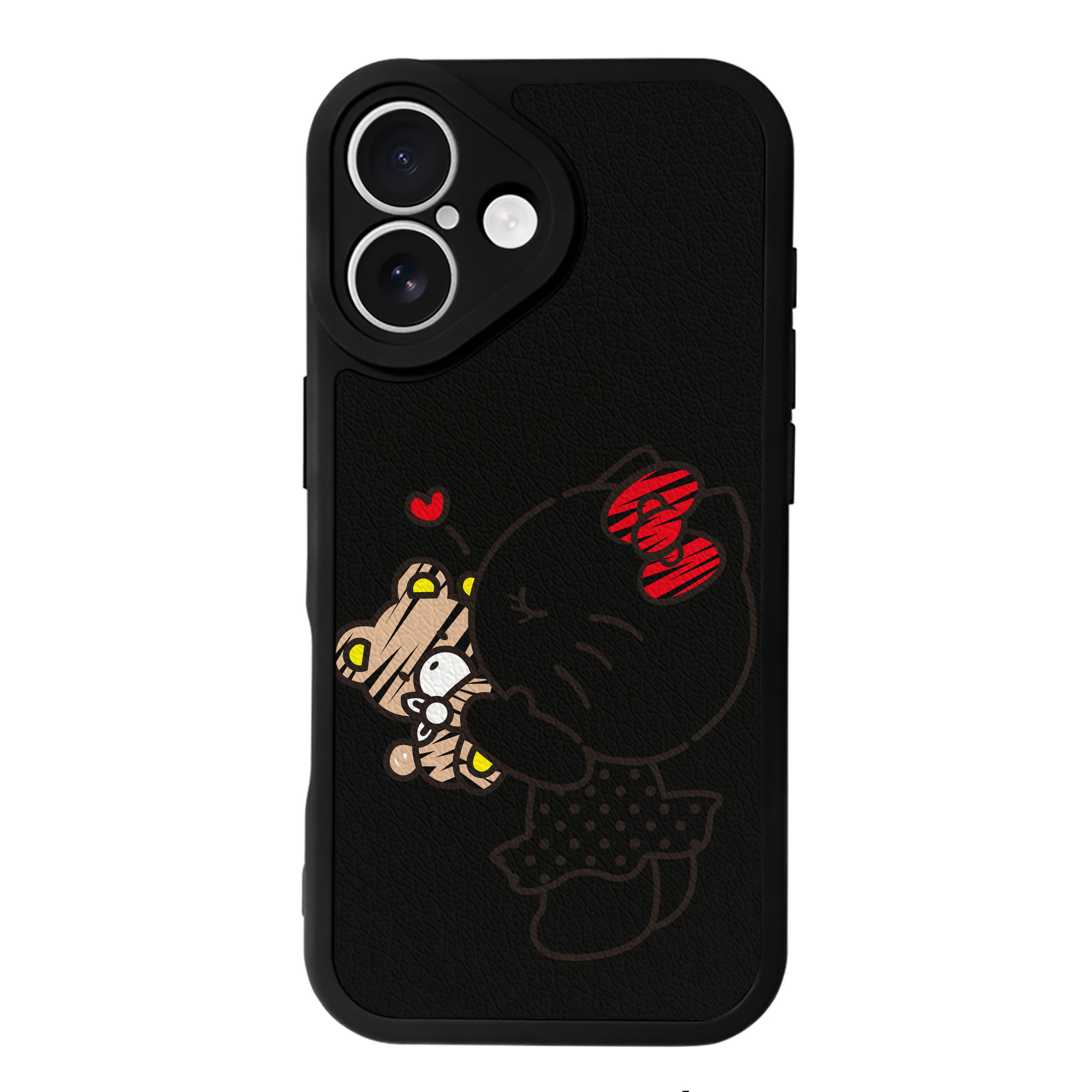（画像用） Hello Kitty ハローキティ 【iPhone 16シリーズ対応】シリコンスマホケース（レザー調） 材質：シリコン